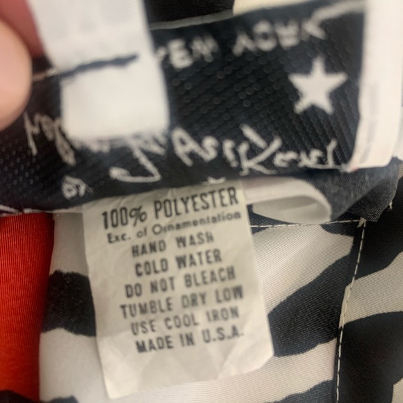 Vintage Helen Fabrikant Tunic Top Blouse Zebra Print Red Accent sz Med USA - Picture 6 of 6